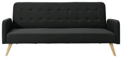 Home - Marseille - 2 Seater Fabric - Sofa Bed - Black